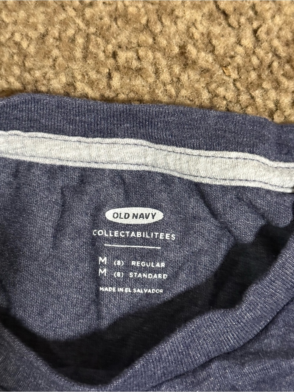 Old Navy Men's Heather Navy Crew Tee